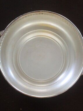Silver Plated Bowl With Rope Handles Serveware Vase